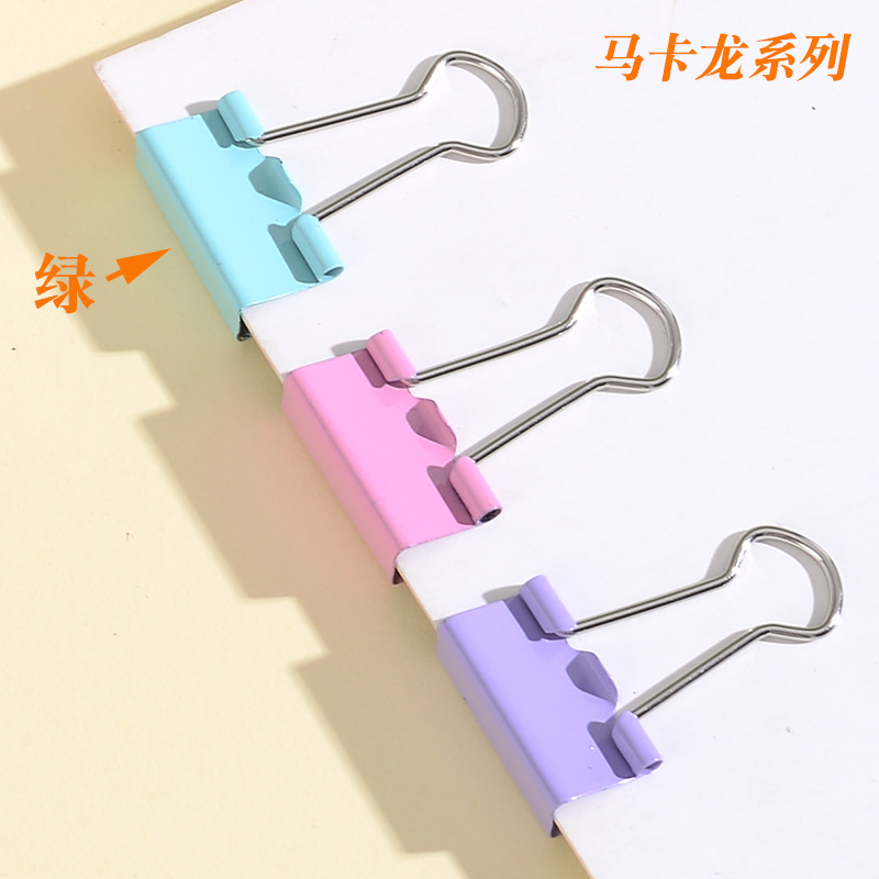 Picture of Cross-Border special color long tail clip small fresh dovetail clip hand account clip 32MM 25MM 19mm reverse tail clip wholesale