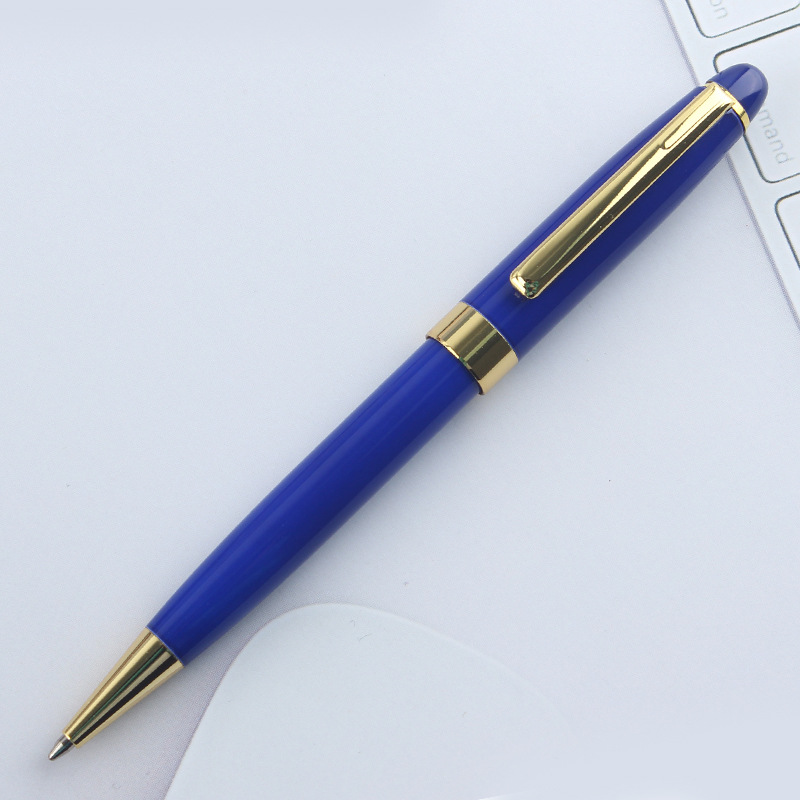 Picture of Advertising Gift Metal Ballpoint Pen Printing LOGO Rotating Ballpoint Pen Business Customized Neutral Metal Pen Wholesale