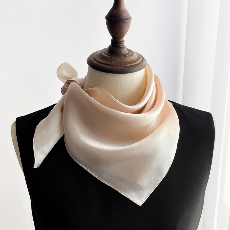 Picture of [Solid color] silk Mulberry silk small square scarf women's versatile spring and autumn scarf with suit wholesale