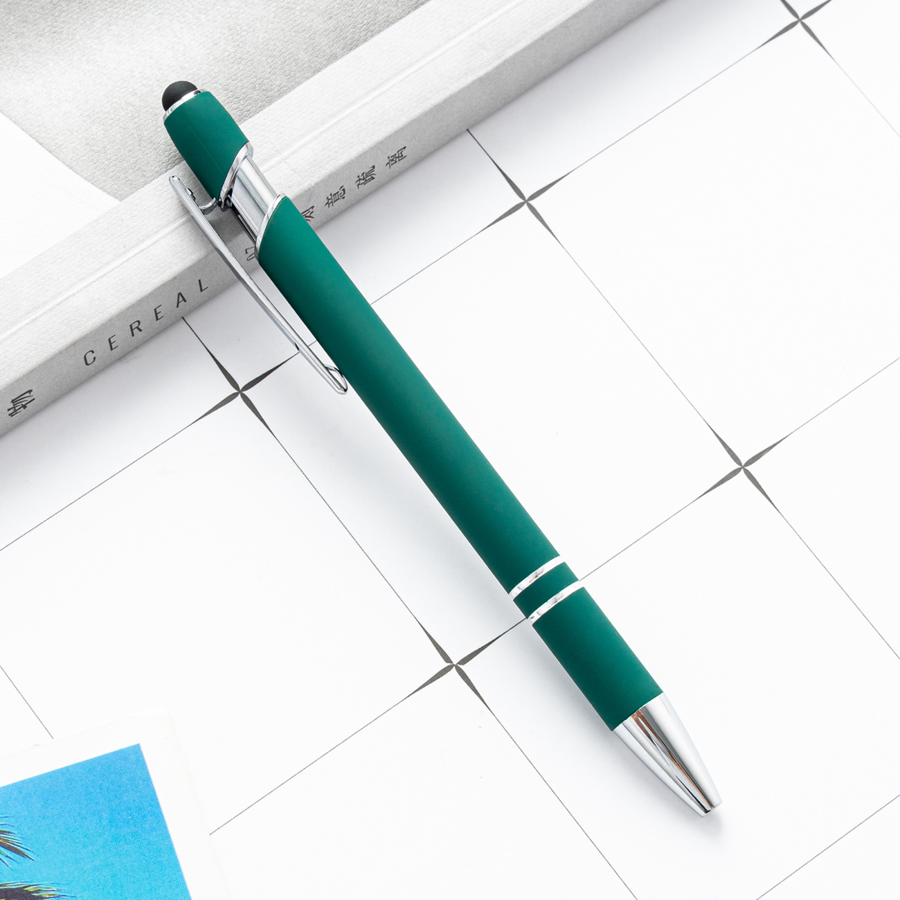 Picture of Spot wholesale touch screen capacitance Pen Press Metal Ballpoint Pen advertising pen printing logo creative beauty pen manufacturers