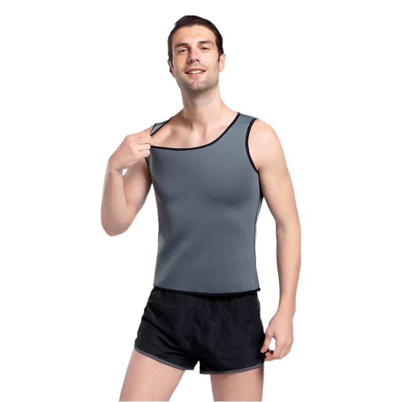 Men's Neoprene Shaper Tight Top Belly Vest Tunic Underwear