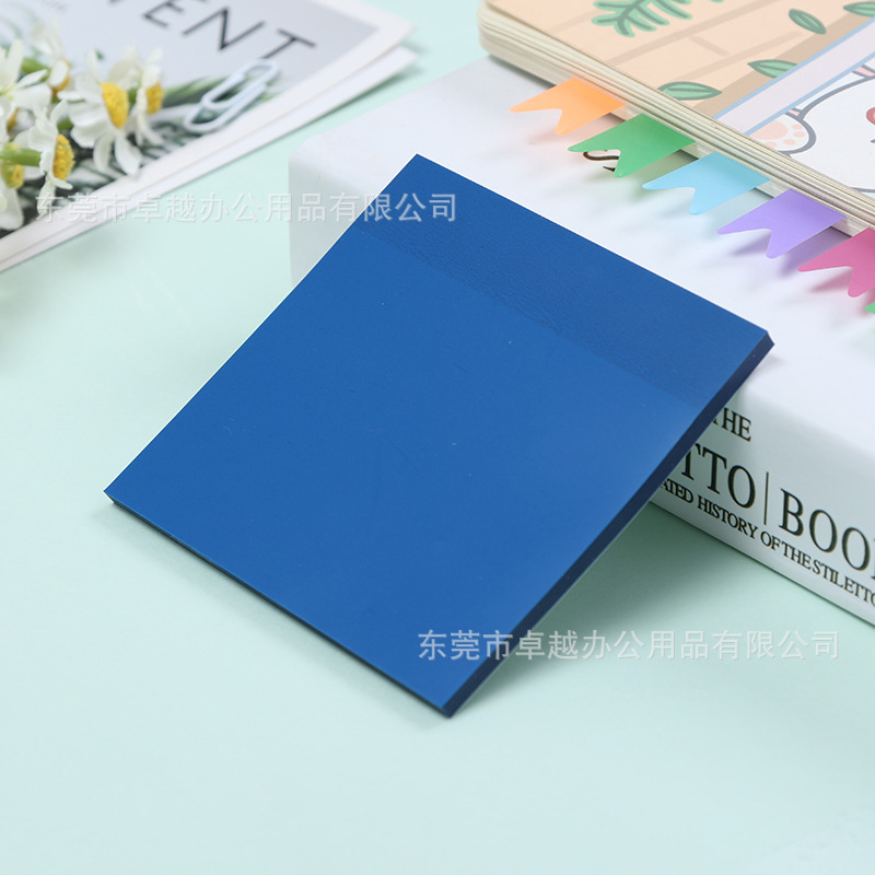 Picture of PET fluorescent notes for students to use key marks to write strong sticky plastic waterproof wrong topic transparent post-it notes