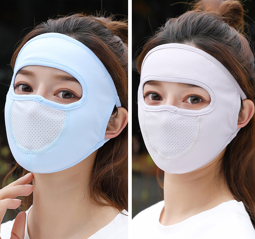 Picture of Sunscreen Mask Women's Summer Thin Dust-proof Breathable Ice Silk Protective Full Face Mask Cover Men's Face Cover Face Mask