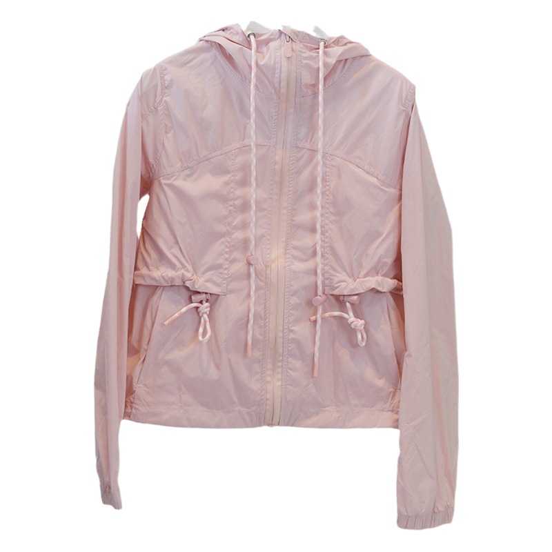 Yoga Clothing Women's Sports Jacket Coat Hooded Summer Light and Soft Fitness Breathable Sunshade Sunscreen Coat