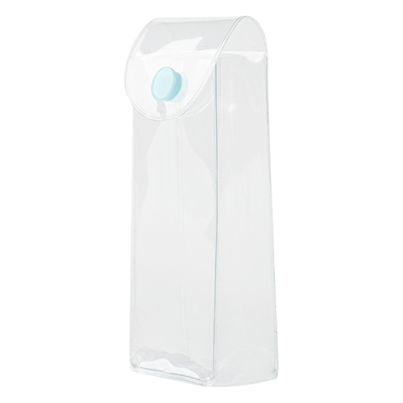 in stock thickened transparent pvc three-dimensional snap buckle bag 30ml small sub-bottling packaging bag plastic logo plus printing