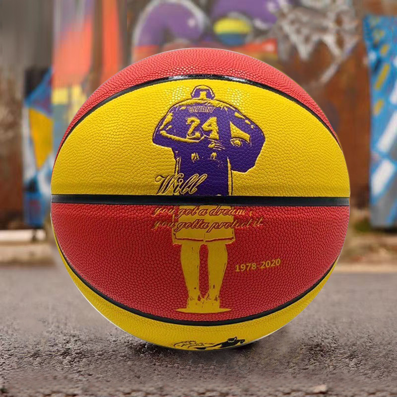 Picture of Black Mamba 24 Kobe Bryant Basketball Signature Limited Edition Children Basketball Authentic Primary and Secondary School Students Special No.5 No.7 Blue Ball