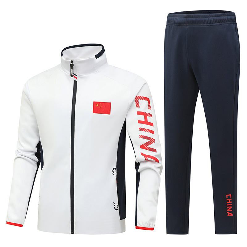 Chinese Team Sportswear Suit Spring & Fall Male and Female Student Sports Meeting Class Uniform Martial Arts Coaching Uniform Group Uniform National Uniform