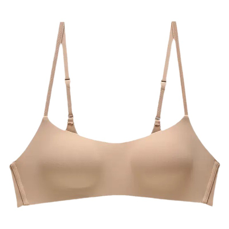 Thin Cup One-piece Non-marking Underwear Women's Small Chest Push-up Anti-sagging Parammary Breast-free Comfortable Bra