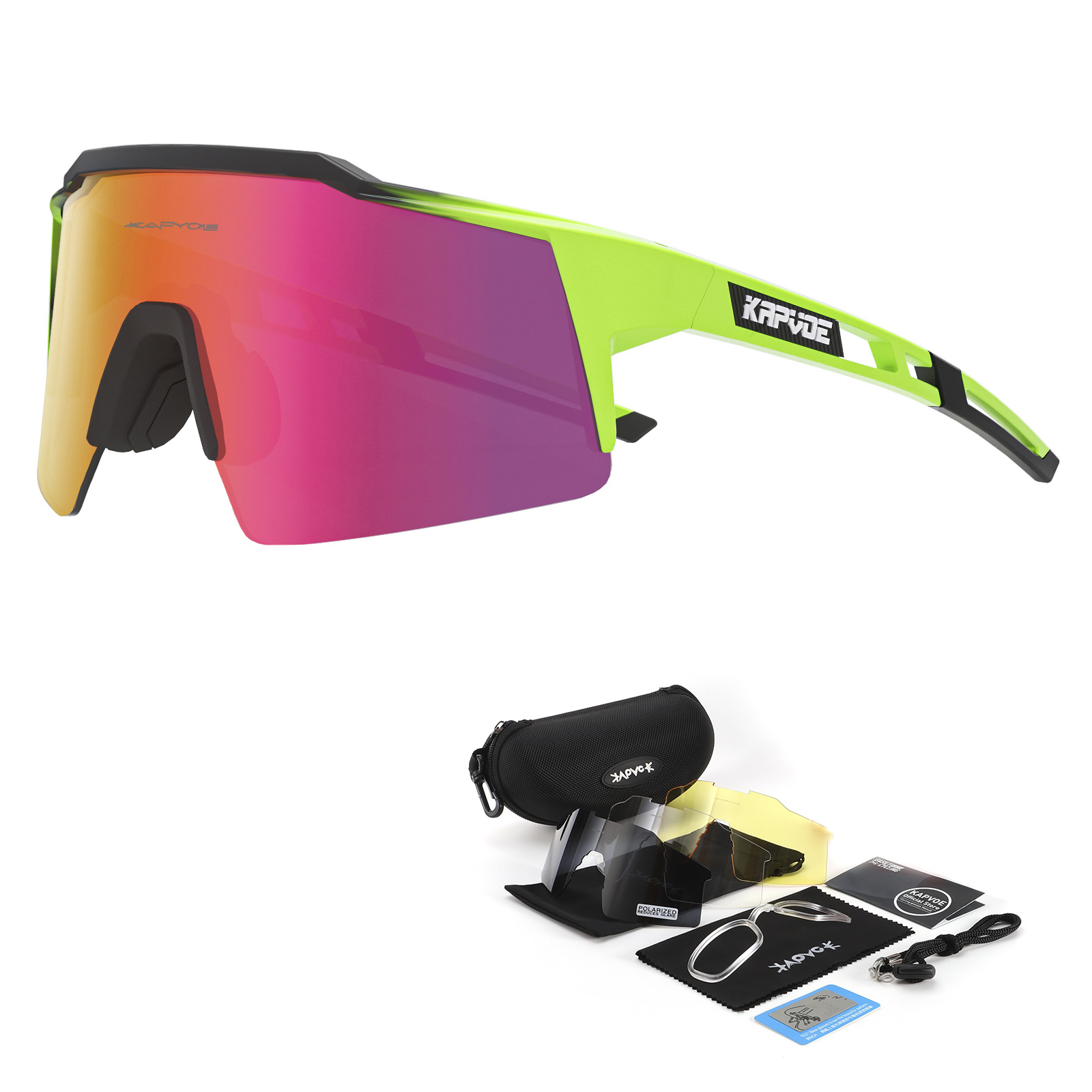 Picture of Kapvoe Cycling Glasses Four-Lens Set Bicycle Windproof Goggles Road Bike