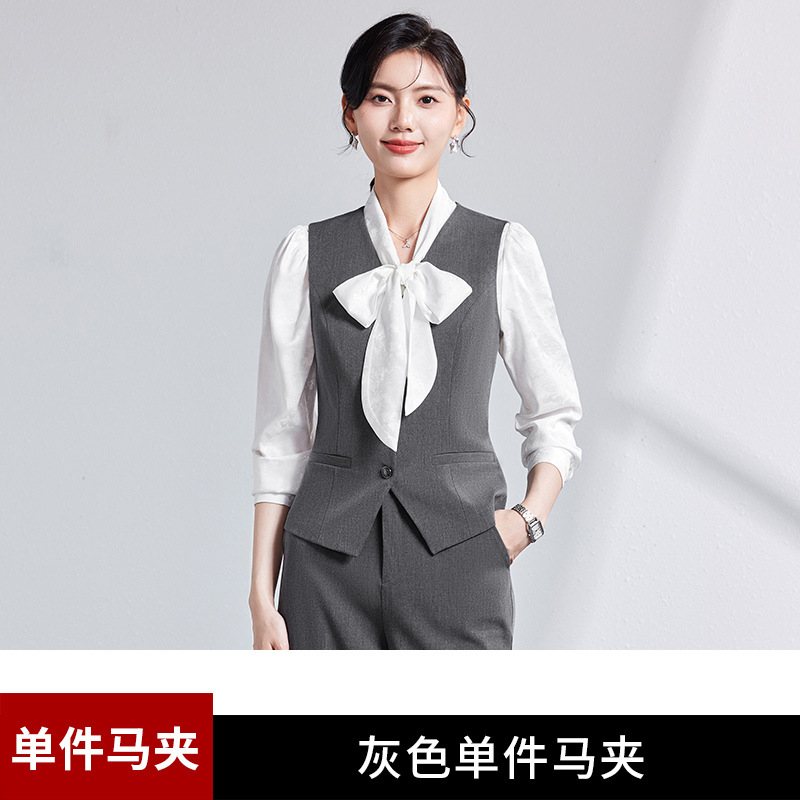 Picture of Women's waistcoat professional suit 2024 new 4S store hotel front desk reception tooling temperament waistcoat overalls women