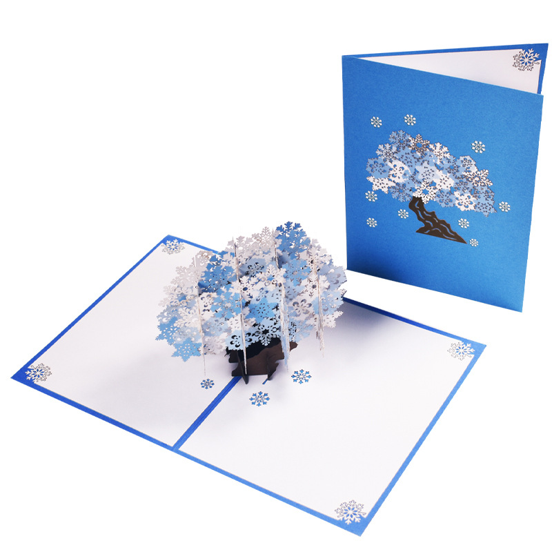 Picture of New Creative Amazon Cross-Border 3D Greeting Card Holiday Greetings Handmade Card Color Printed Christmas Lettering