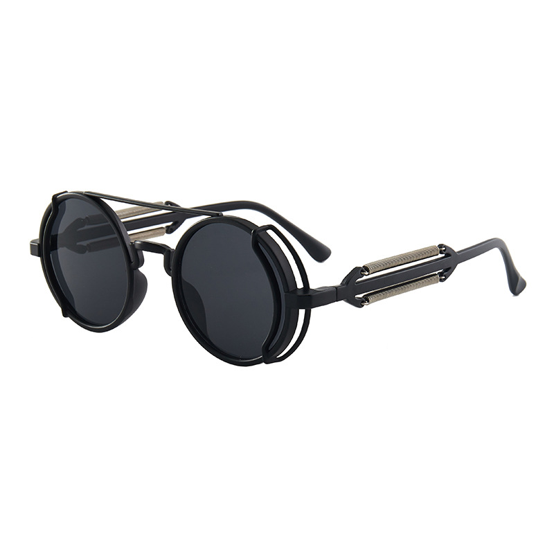 Picture of New Pc Sunglasses Steam Cyberpunk Double Spring Leg Glasses Fashion Trendy Sunglasses Cross-Border Round Manufacturer