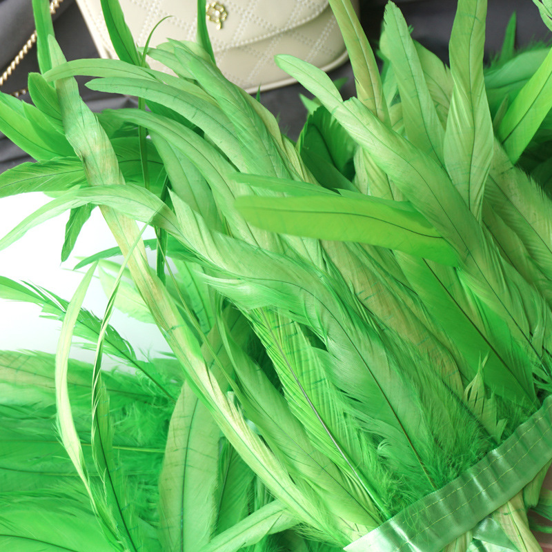 Picture of 2 m/bar cock tail cloth edge feather cloth strip performance clothing skirt cloth belt shawl feather decoration clothing accessories