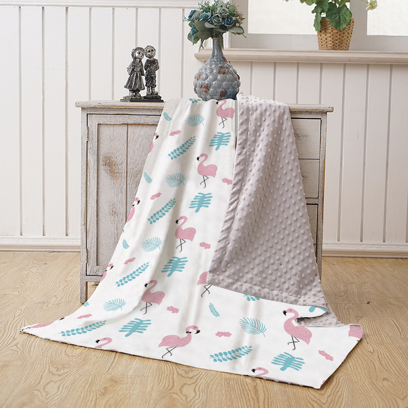 Picture of Baby Blanket Autumn and Winter Baby Blanket Coral Fleece Air-conditioning Blanket Bean Blanket Swaddling Children's Blanket Blanket