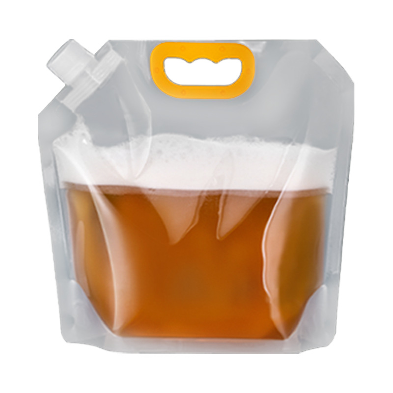 Picture of Transparent Spout Bag Beer Bag Disposable Liquid Bag Beverage Bag Music Festival Water Bag Self-Standing Laundry Detergent Bag Printing
