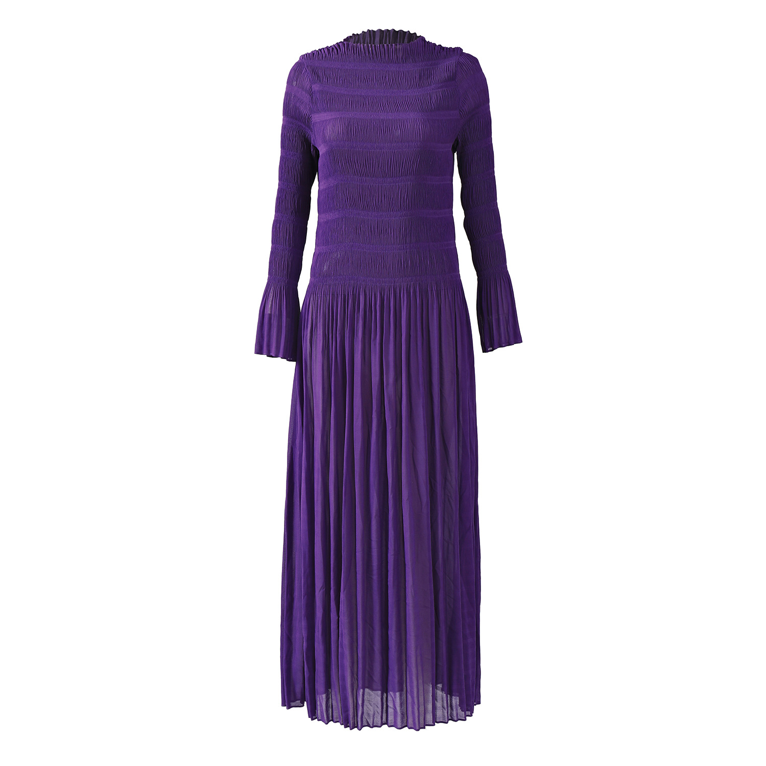 Picture of European and American Clothing Long-Sleeved Dress for Women 2024 Early Autumn New Large Size Slim Round Neck Elegant Elegant A-Line Long Skirt