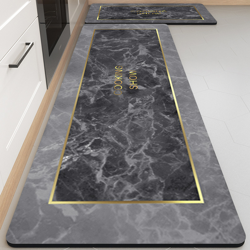 Picture of Soft Diatom Mud Kitchen Mat Oil Absorption Cleaning-Free Household Dirt-Resistant Water Absorption Wear-Resistant Soft Mat Scrub Long Mat