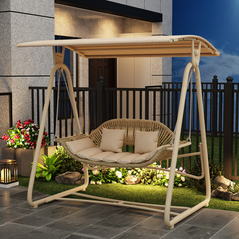 Garden outdoor swing courtyard hanging chair outdoor rocking chair indoor home balcony swing chair outdoor double swing