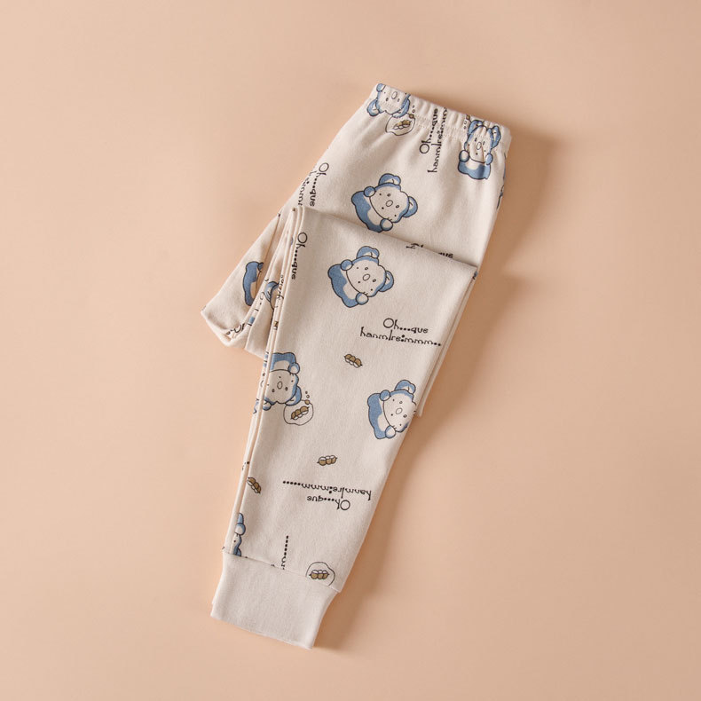 Picture of Children's Cotton Wool Pants for Autumn and Winter Children's Cotton Soft Breathable Autumn Pants Baby's Printed Warm Home Pajama Pants