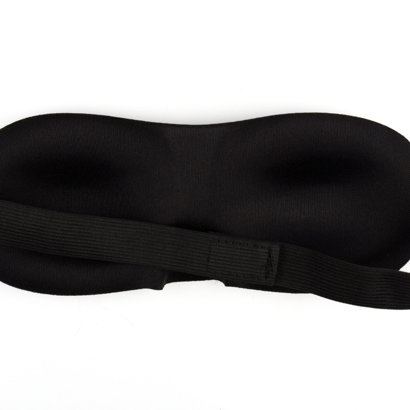 Picture of 3D Stereo Eye Mask Sleep Shading Relief New Basic Version Manufacturer Logo Lunch Break Black Wholesale Aviation
