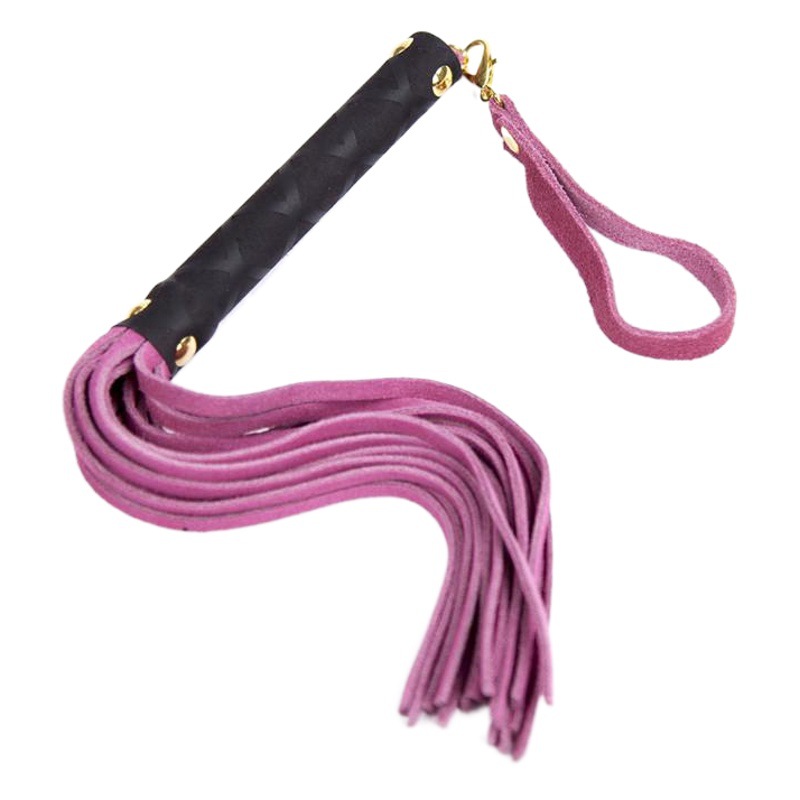 Sex Toys Black Sm Bondage Leather Whip Bondage Toys Flirting Loose Whip Round Nail Handle Rich Gold Hook Alternative