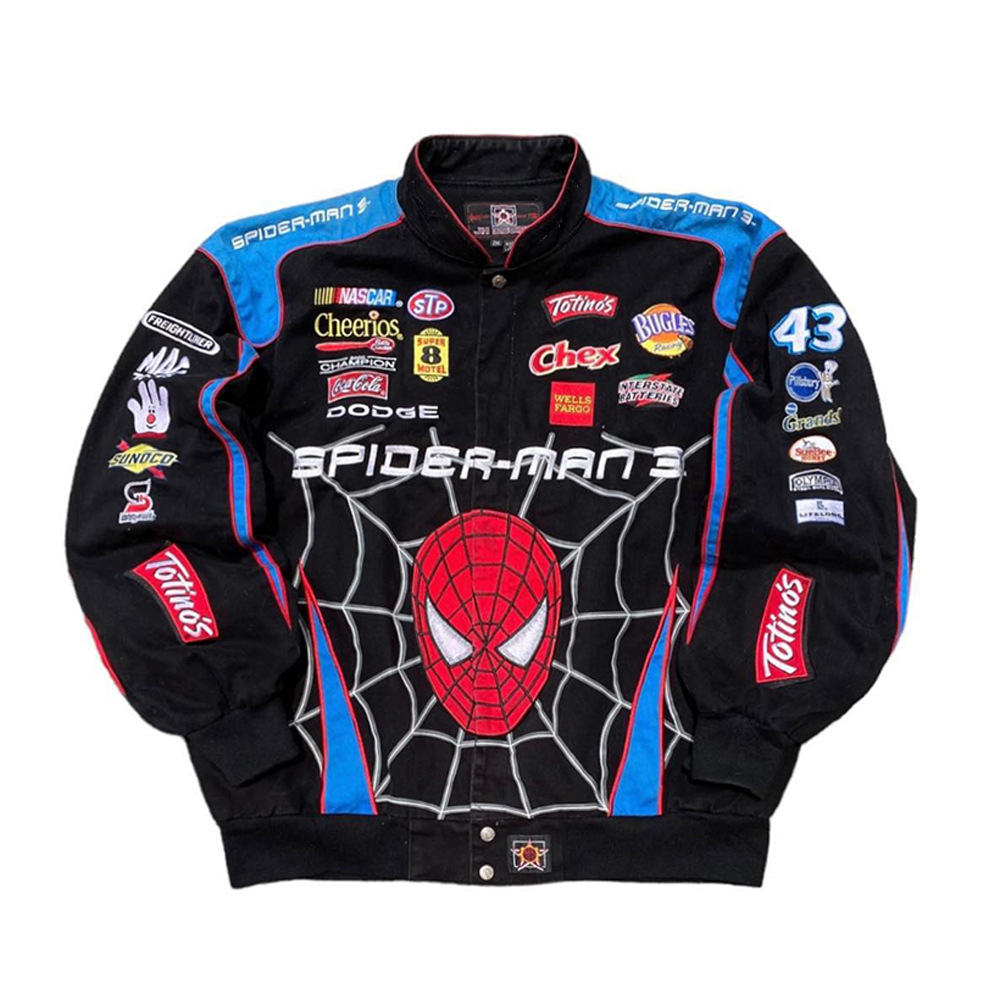 Picture of European and American 2023 autumn and winter new cross-border jacket Amazon sports spider print casual long-sleeved motorcycle style jacket