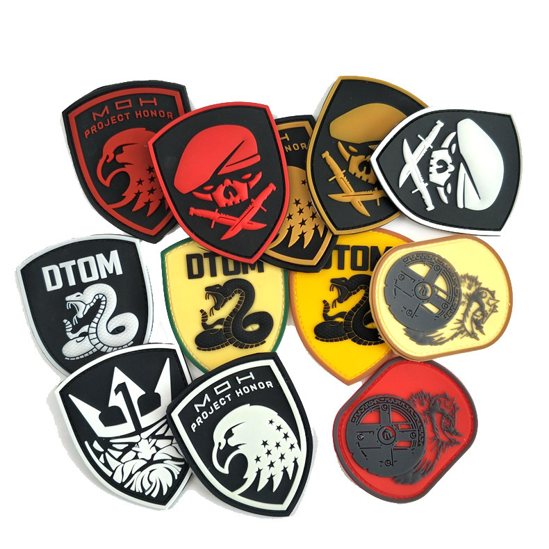 Picture of Foreign trade supply DTOM snake armband PVC 3D rubber patch eagle soft glue velcro badge backpack decoration