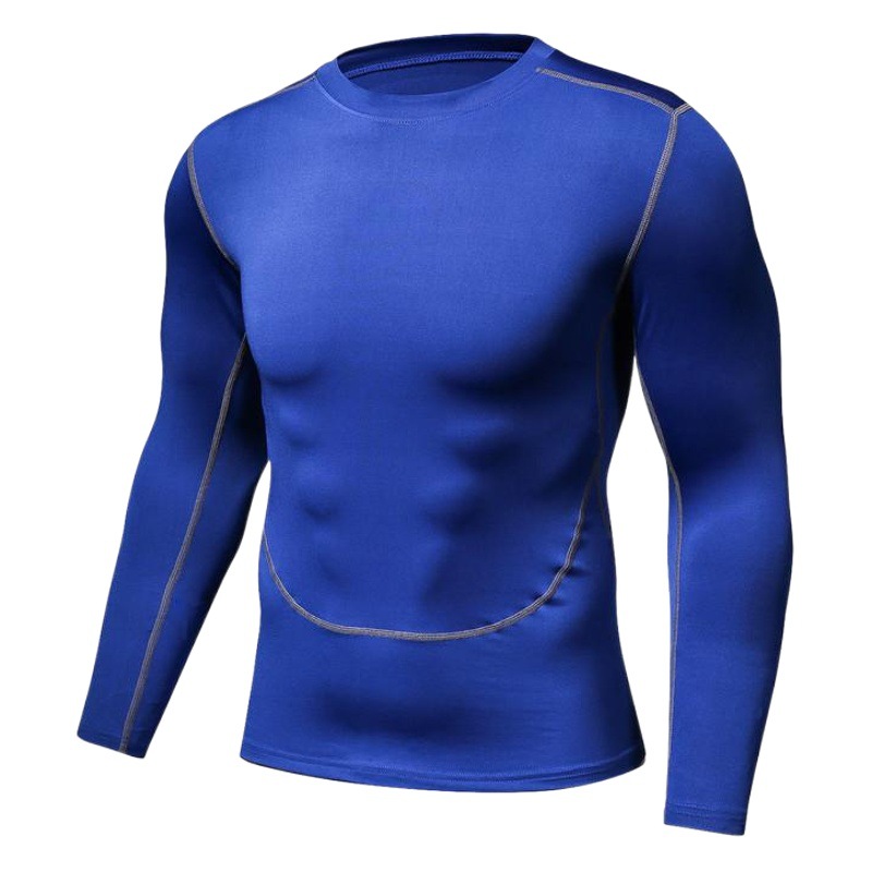 Men's Quick-drying Breathable Sports Base Clothes Compression Clothes Football Basketball Running Long Sleeve High Elastic Fitness Clothes