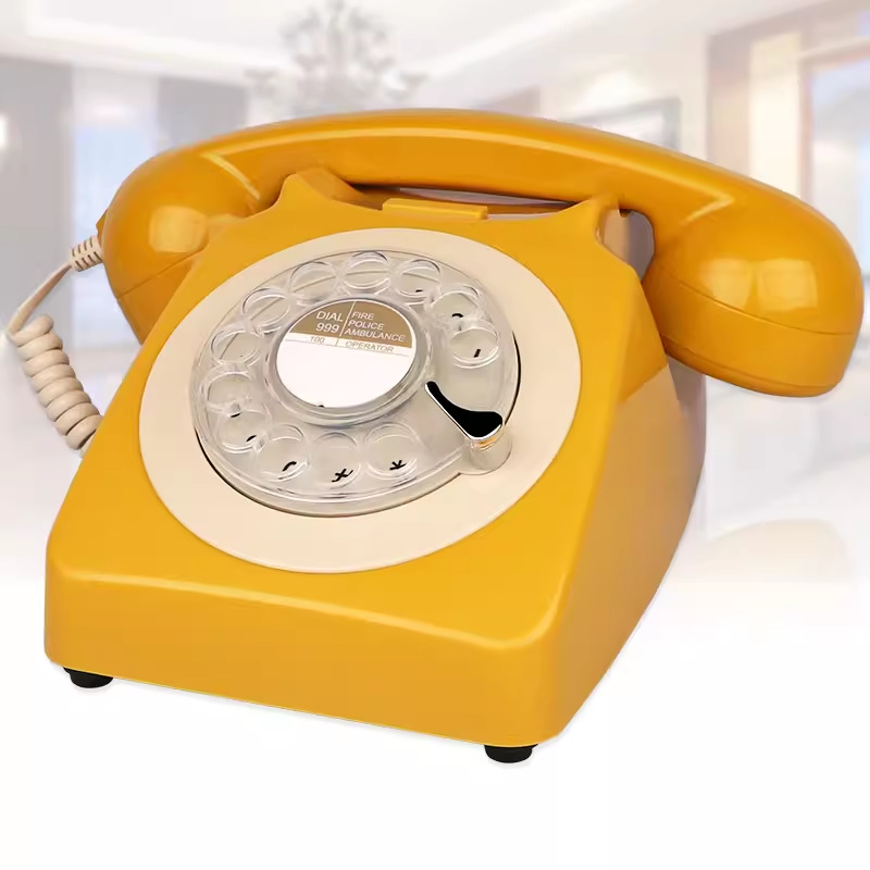 Picture of Manufacturer's Old-Fashioned Antique Telephone Rotating Dialing Disk Retro Landline Metal Ringtone Cross-Border Landline
