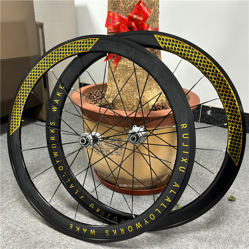 Fish Scale Mark 700C Ruijiesun 120 Rings Straight to Break Wind Strip 6 Con V/C Ring Brake Disc Brake Highway Wheel Set High Frame