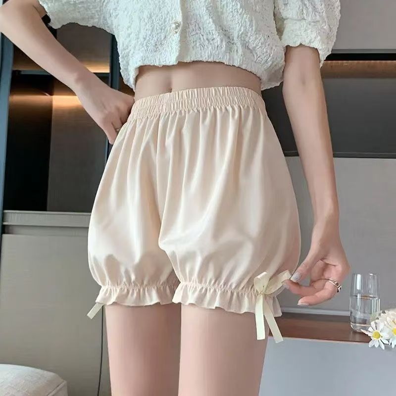 Picture of Pumpkin Pants Women's Summer Thin JK Safety Pants Anti-Light Leggings White Loose Lantern Insurance Shorts