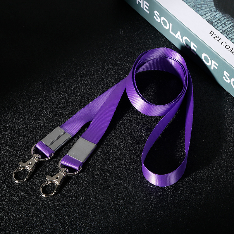 Picture of Lobster hook double buckle key chain thickened lanyard work card badge lanyard work tag factory tag printed logo