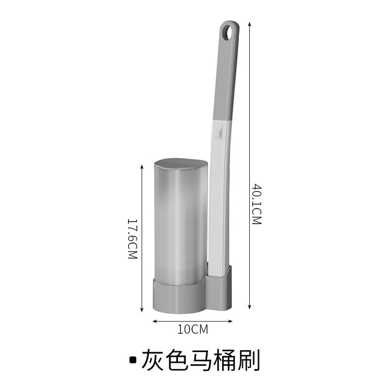 Picture of Disposable Toilet Brush Set No Dead Angle Aseptic Cleaning Brush Head Household Long Handle Toilet Brush Wholesale