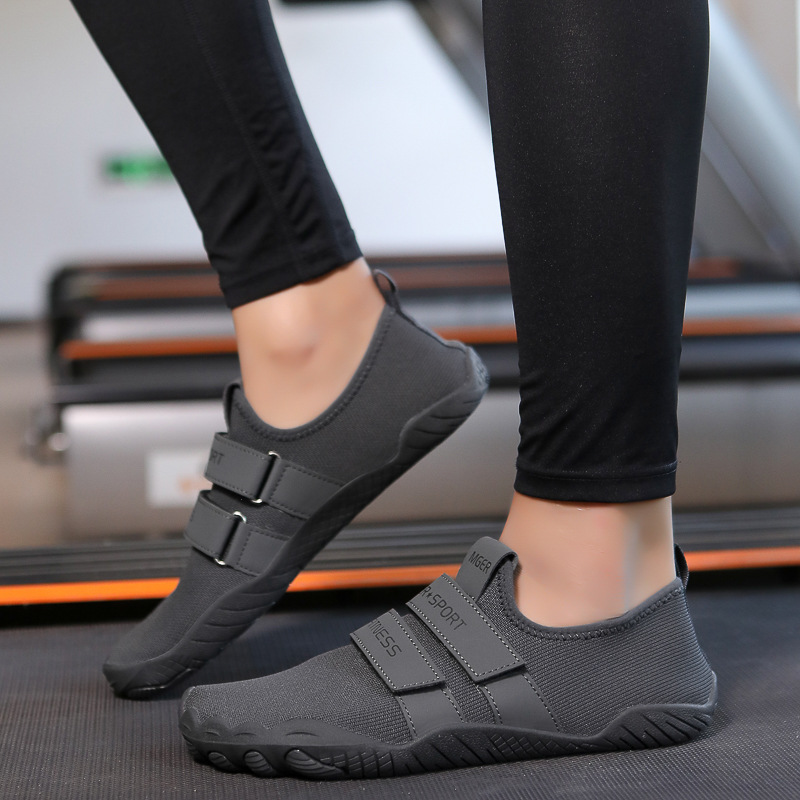 Fitness Shoes Indoor sneaker Shock Absorption Men's Treadmill Squat Hard Pull Shoes Silent Women's Yoga Pilates Rope Skipping Shoes