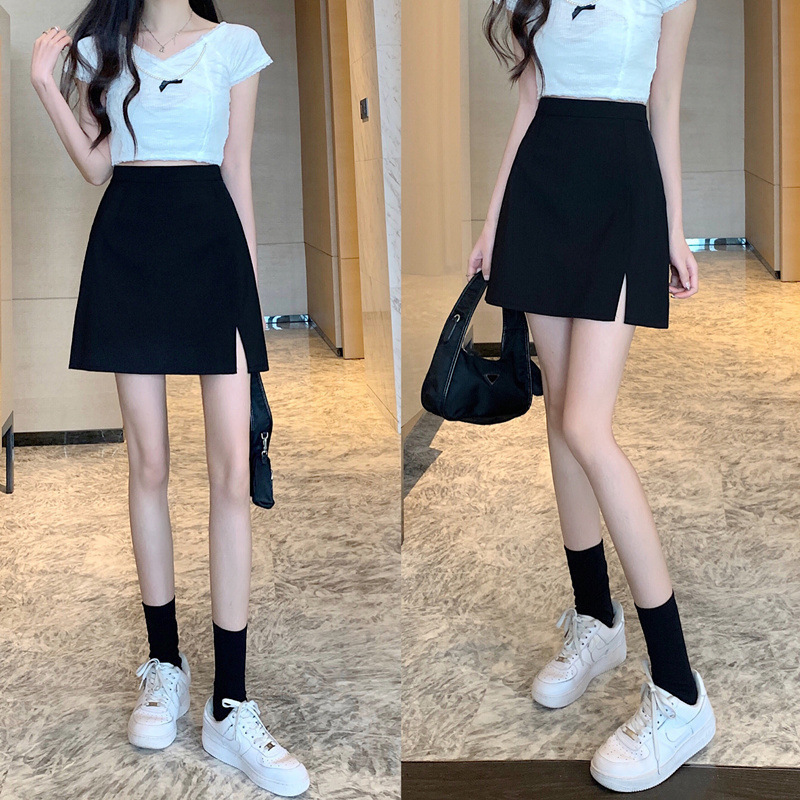 Covering Size Women's Clothing Tianda Korean Style 2023 High Waist A- Line Skirt Elegant Short Skirt New Style Skirt Women's Summer Cross Hip