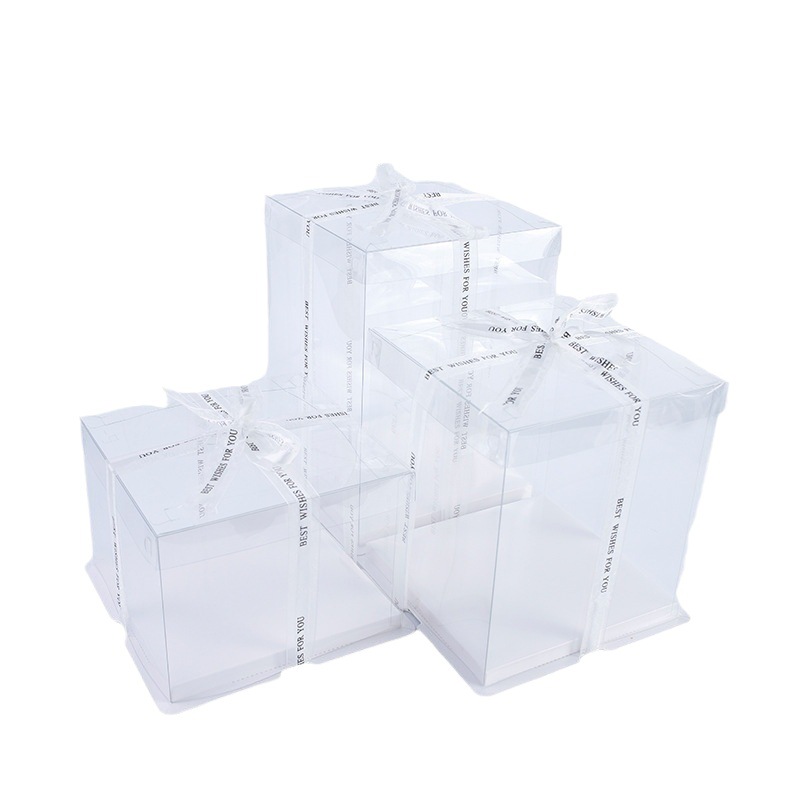 Holiday birthday cake packaging box gift fluid bear packing box wholesale factory transparent box