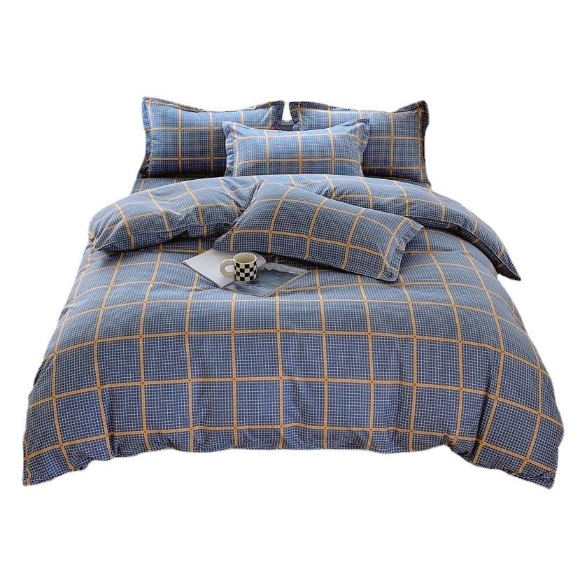 Thickened four-piece set plant cashmere simple ins style fresh small floral student dormitory single three-piece set Wholesale