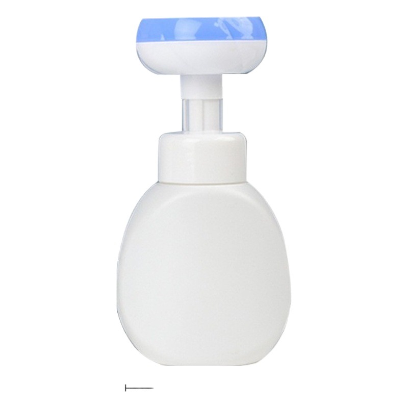 In stock 300ml flower mousse foam bottle white PE Press plastic bottle children's hand sanitizer sub-packaging empty bottle