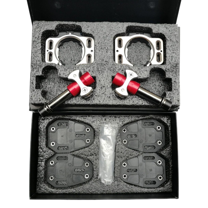 Road Car Self-locking Pedal Ultra Light Three Peilin Bicycle Lock Shoe Card Lollipop Pedal Lock Pedal with Lock Pieces