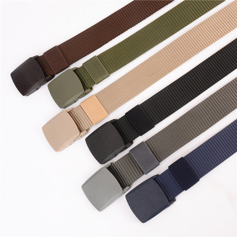 Outdoor Sports Lightweight Nylon Woven Eco-Friendly Military Training Belt Plastic Buckle Security Check Tactical Belt Manufacturer Wholesale