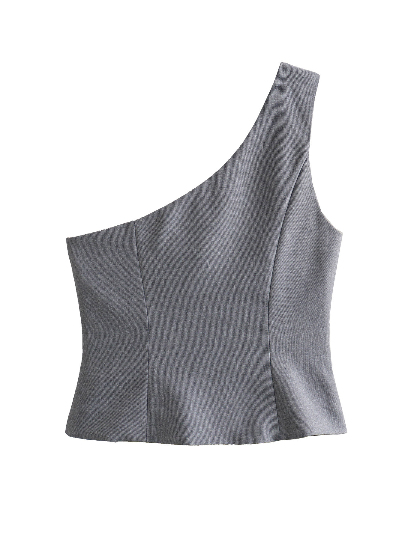 Picture of Cross-border Foreign Trade ZA Women's 2024 Spring New Sleeveless Top Women's Asymmetric Vest