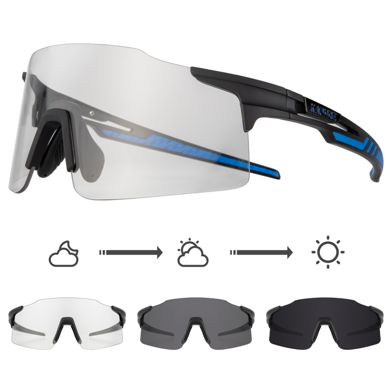 Picture of kapvoe color changing riding glasses myopia men and women running outdoor sports windproof goggles bicycle accessories