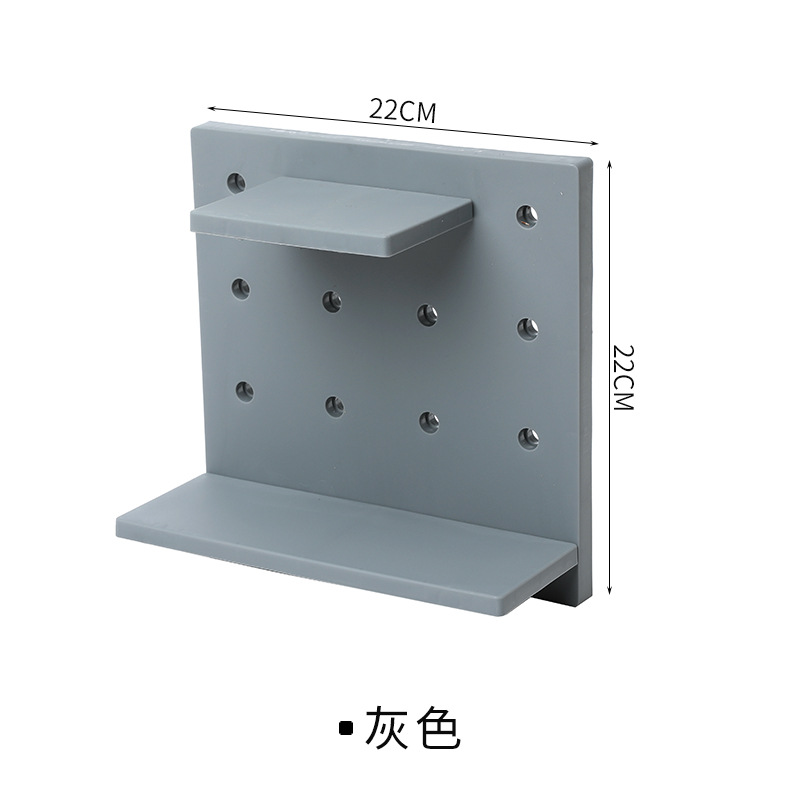 Picture of Casual Plastic Hole Board Set Living Room Kitchen Wall Bedroom Storage Wall Partition Home Wall Hanging Shelf