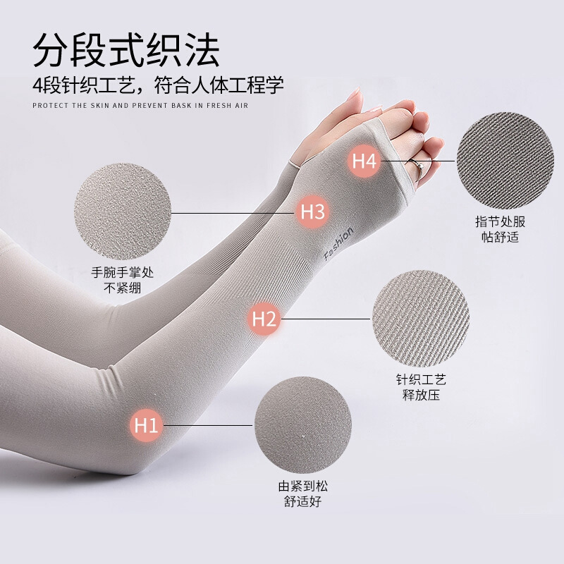 Picture of Ice Sleeves Ice Silk Sun Protection Sleeves for Women Summer Fragrance Cool Outdoor Cycling Driving Sunshade Men's Arm Sleeves