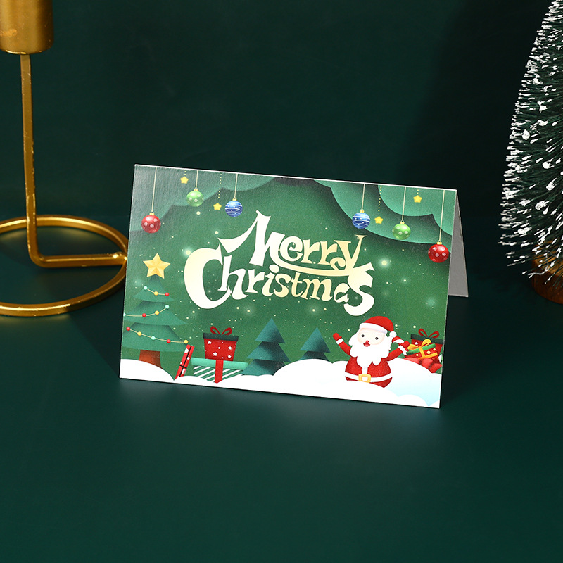 Picture of Cross-Border Amazon Christmas Greeting Card Christmas Eve Handwritten Blessing Card Flower Gift New Year Gift Card Manufacturer