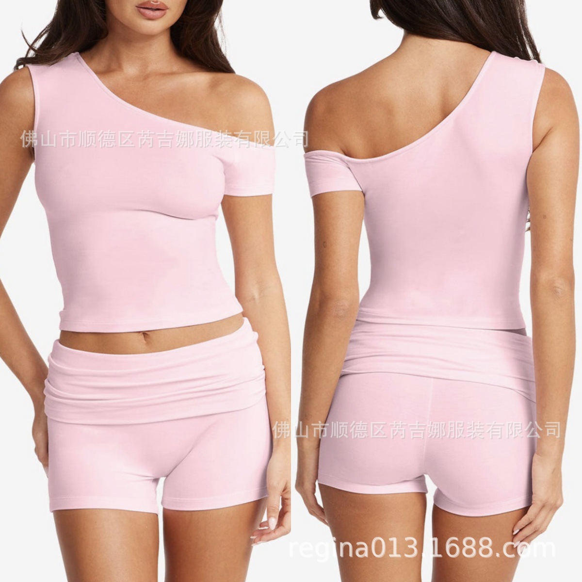 suit European and American Fitness Yoga Short-sleeved Vest Women's High Waist Shorts Sports Running Casual Slim-fit Naked Breathable