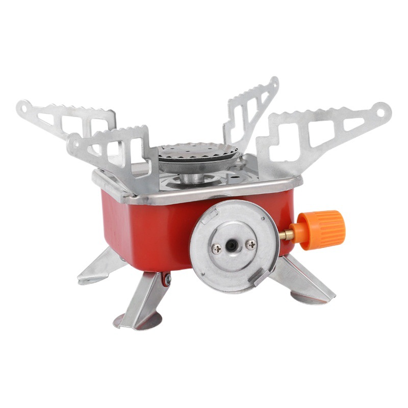Outdoor Card Stove Mini Portable Foldable Small Square Stove Camping Grill Camping Cookware Stove