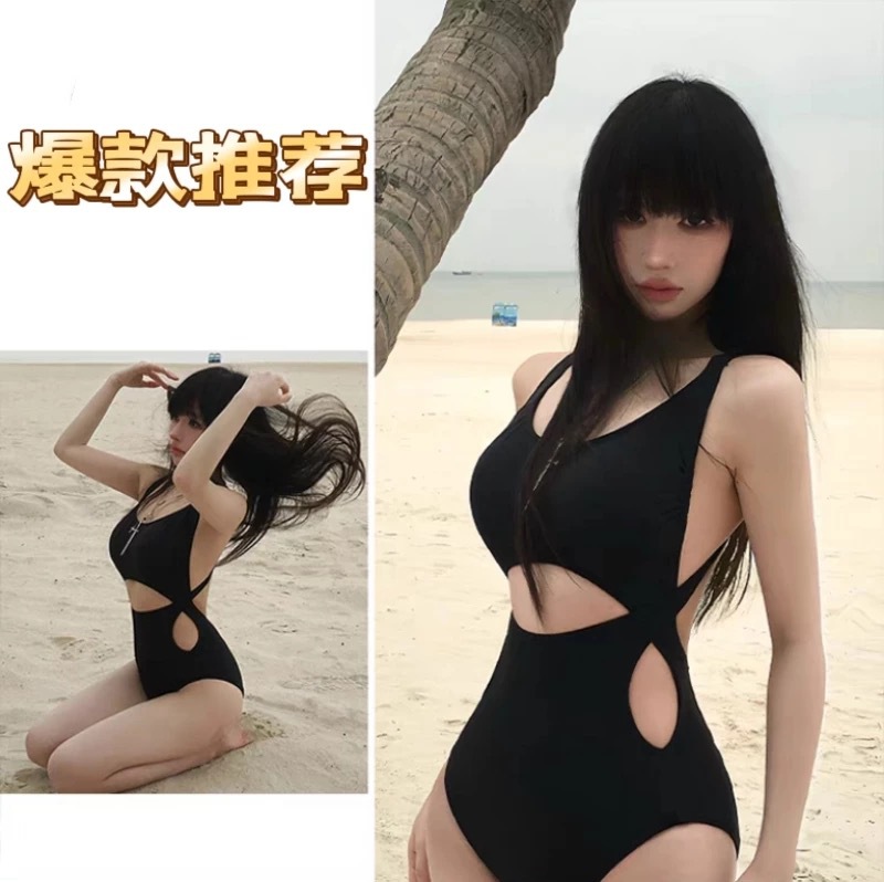 Swimsuit Women's 2025 New Explosions High-end Design Sense Hollow-out one-piece Swimsuit Flesh-covering Slimming Swimsuit High-end Sense