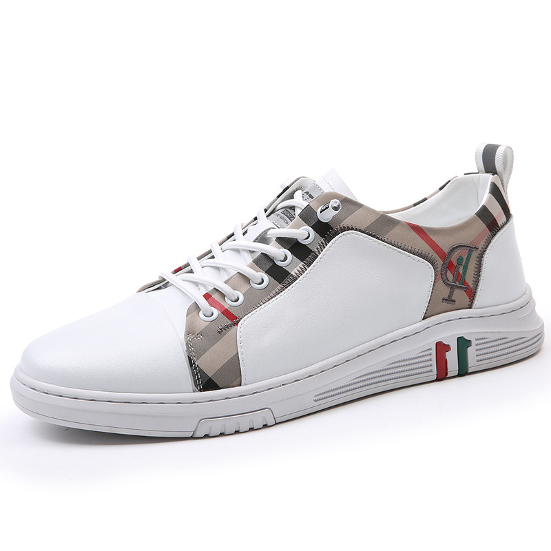 Picture of European Station White Shoes Men's Cut Out Trendyy British Genuine Leather Casual Shoes Men's Summer Breathable Versatile Hole-In-The-Wall Men's Shoes