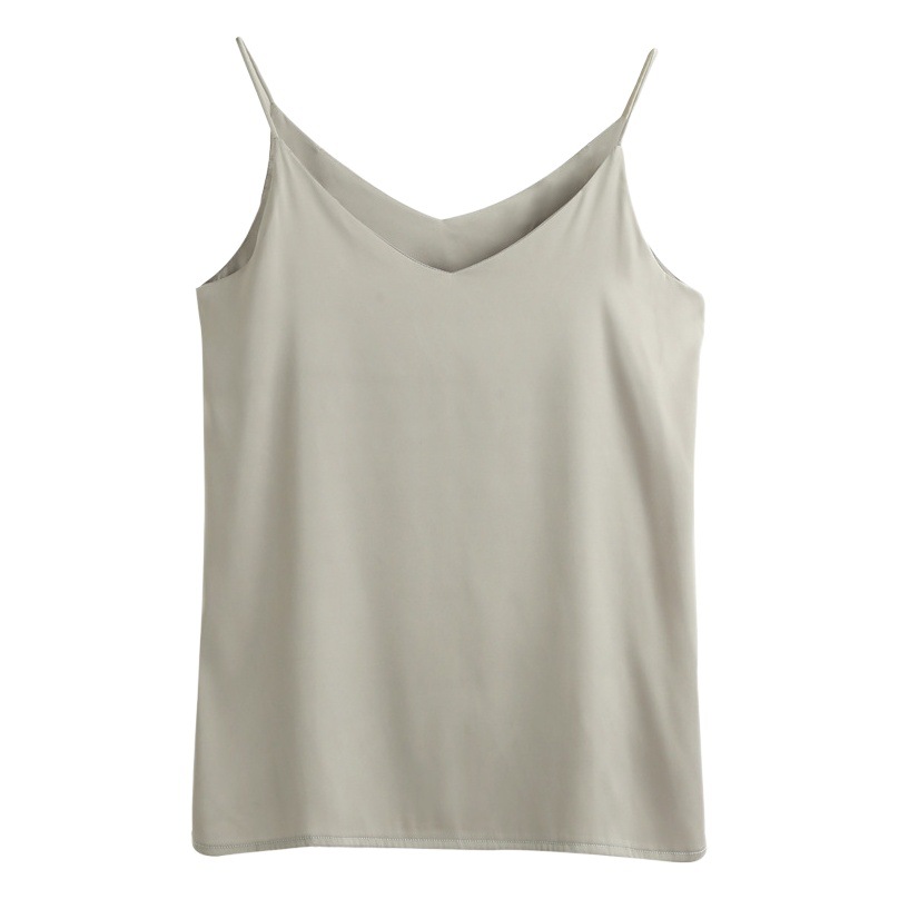 Cross-Border Summer New Style Single Shoulder Thin Strap V Neck Camisole Women's Inner Layering Vest Sexy Outer Top